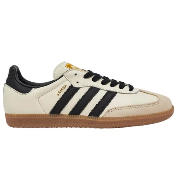 adidas Shoes - NWT Adidas Samba OG Originals Cream White Black Sand Sneakers Size Women’s 7